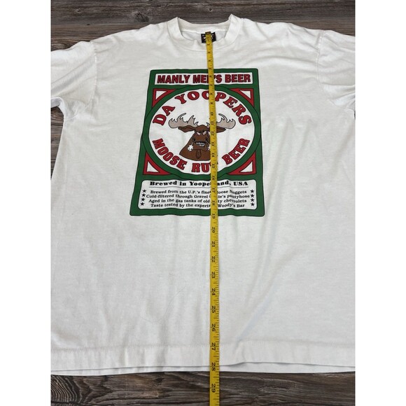 Vintage Da Yoopers Moose Rut Beer T Shirt Graphic Print Manly Mens Beer Men's XL - Picture 5 of 8